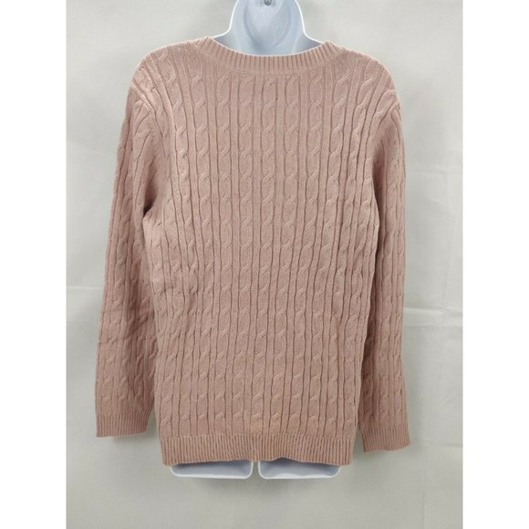 Charter Club Womens Sweater XL Pink Cable Knit - Picture 5 of 13